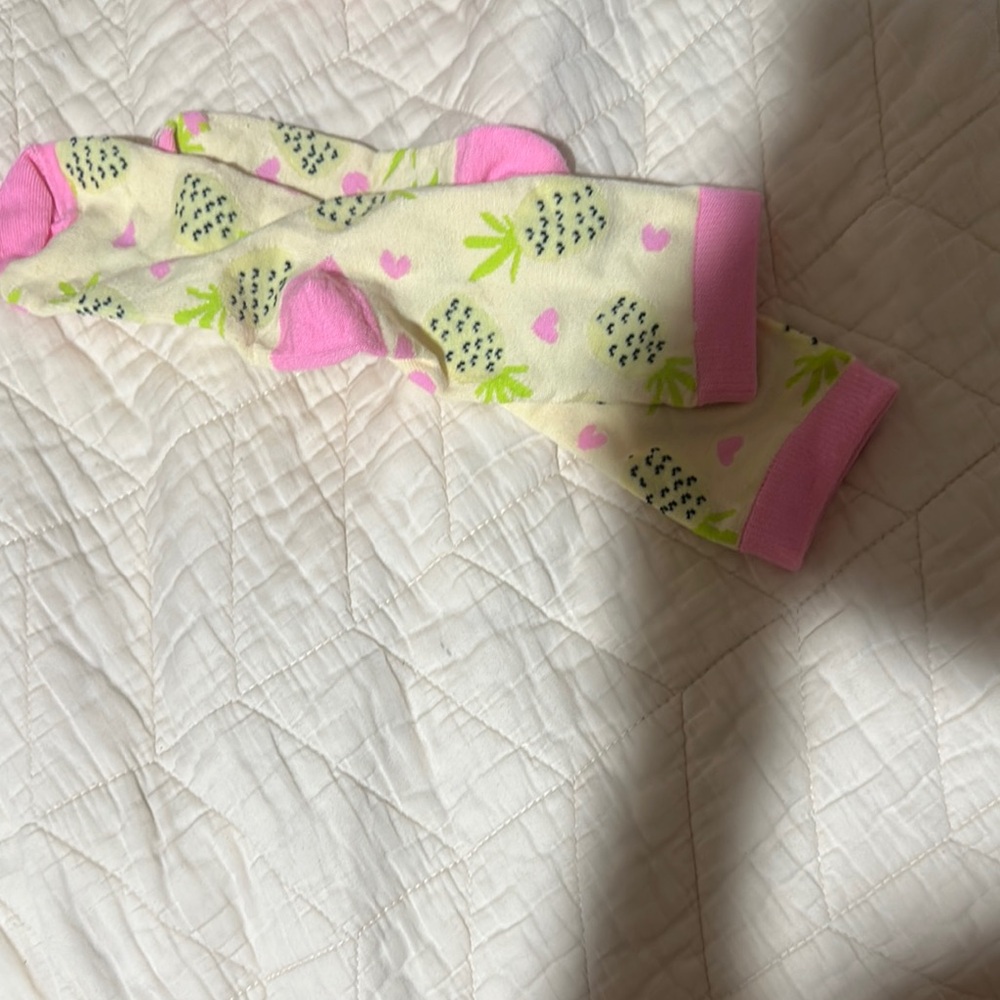 Pink and Green Kids Socks